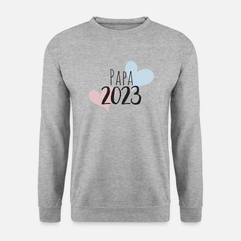 Papa 2023 - Unisex Pullover - Weißgrau meliert