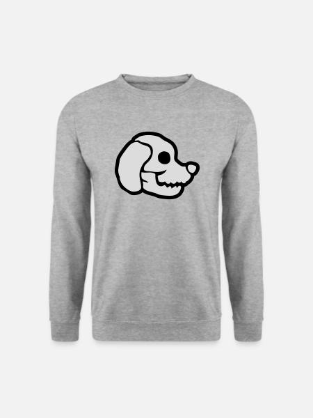 Dogs Skull Halloween Skeleton - Unisex Sweatshirt - salt & pepper