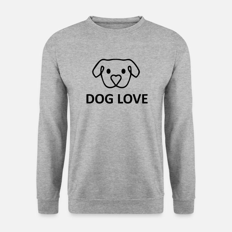 Dog Hund - Unisex Pullover - Weißgrau meliert