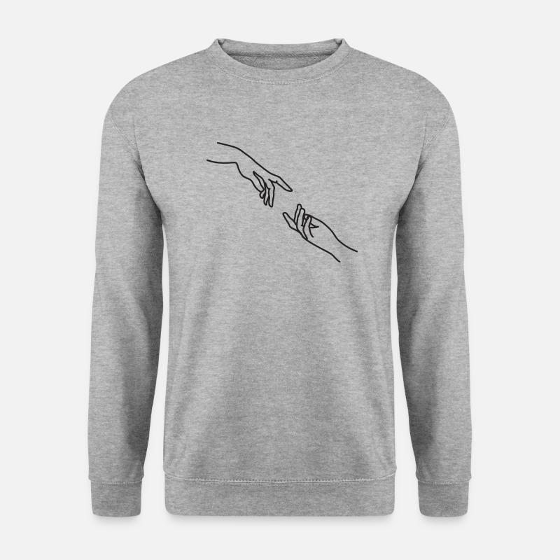 Hände Design - Unisex Pullover - Weißgrau meliert