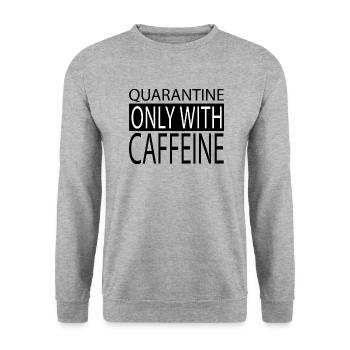 office geek coffee drink caffeine cool fun - Unisex Pullover - Weißgrau meliert - Vorne - Alina (178cm) & Michal (187cm)