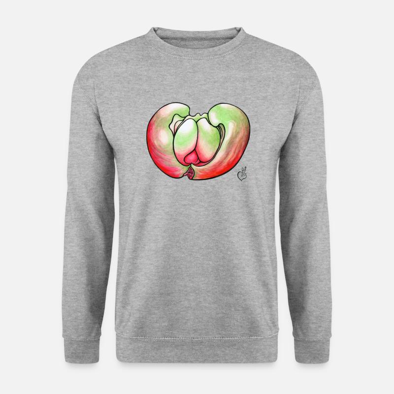 Liebe Tomate - Unisex Pullover - Weißgrau meliert