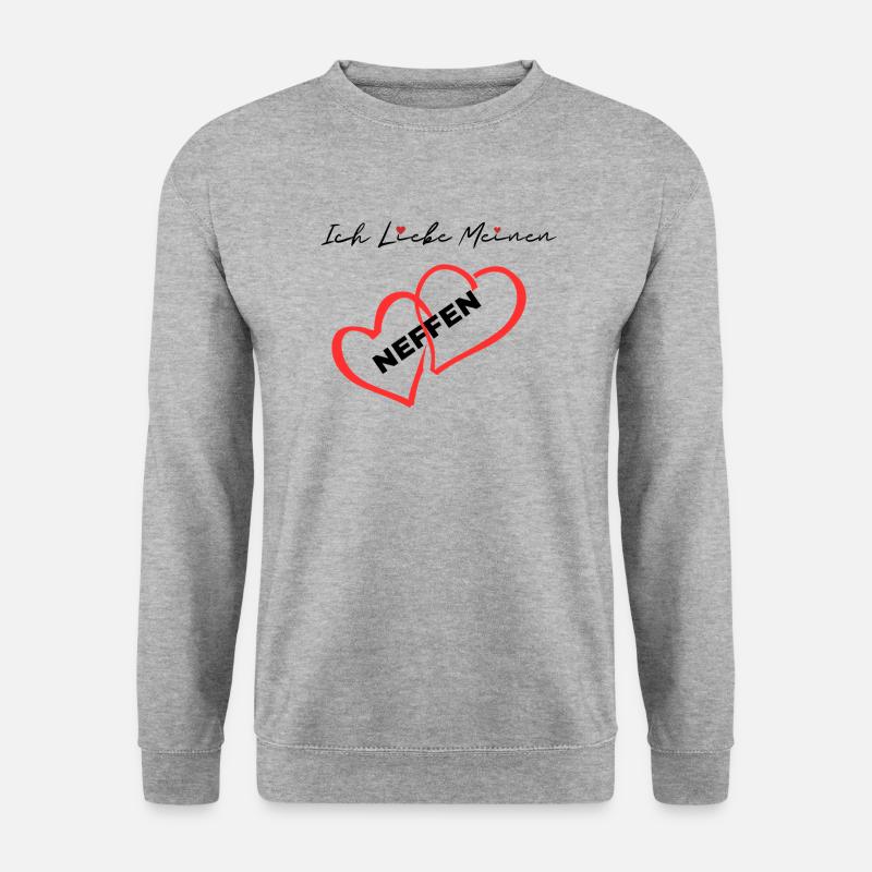 Ich Liebe Meinen Neffen - Unisex Pullover - Weißgrau meliert