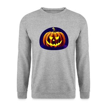 Costume de citrouille Halloween Cadeau Citrouilles Citrouille - Sweat-shirt Unisexe - gris chiné - Devant - Alina (178cm) & Michal (187cm)