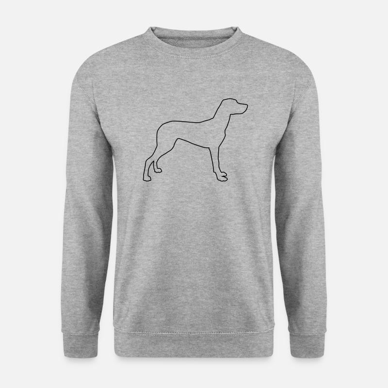 vizla konturen 1 - Unisex Pullover - Weißgrau meliert