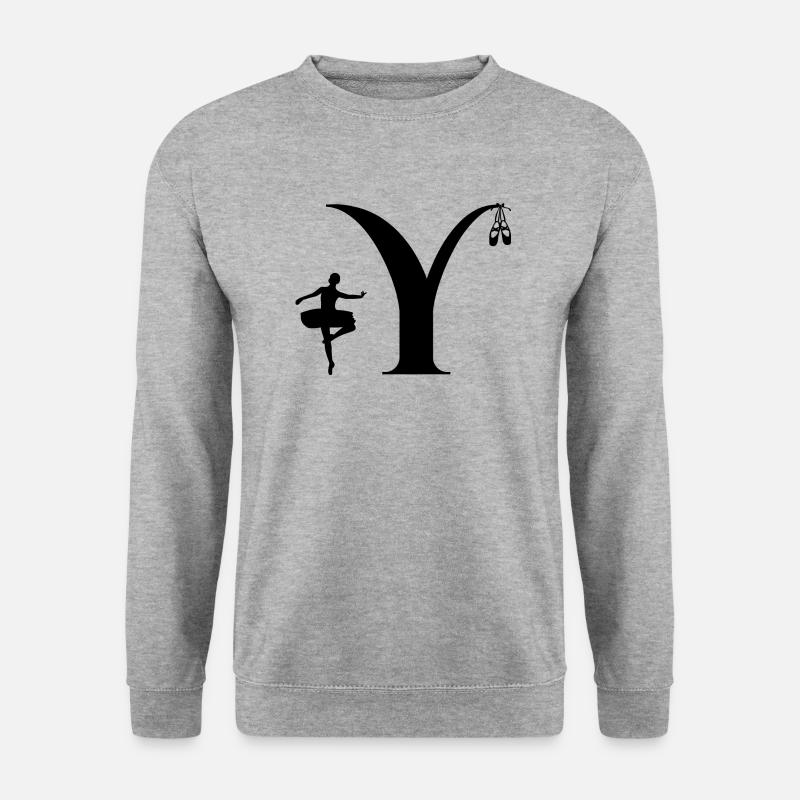 Brief und Ballerina - Unisex Pullover - Weißgrau meliert