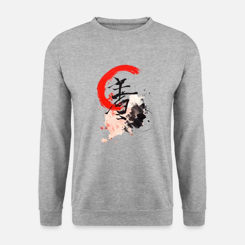 37 - Unisex Pullover - Weißgrau meliert
