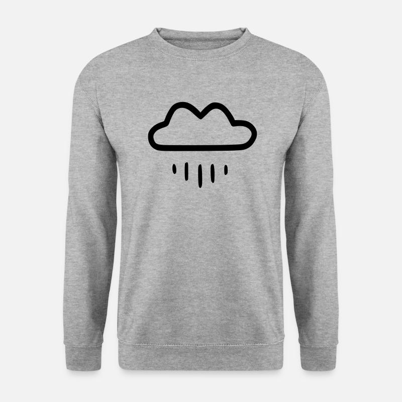 Einfache Regenwolke - Unisex Pullover - Weißgrau meliert
