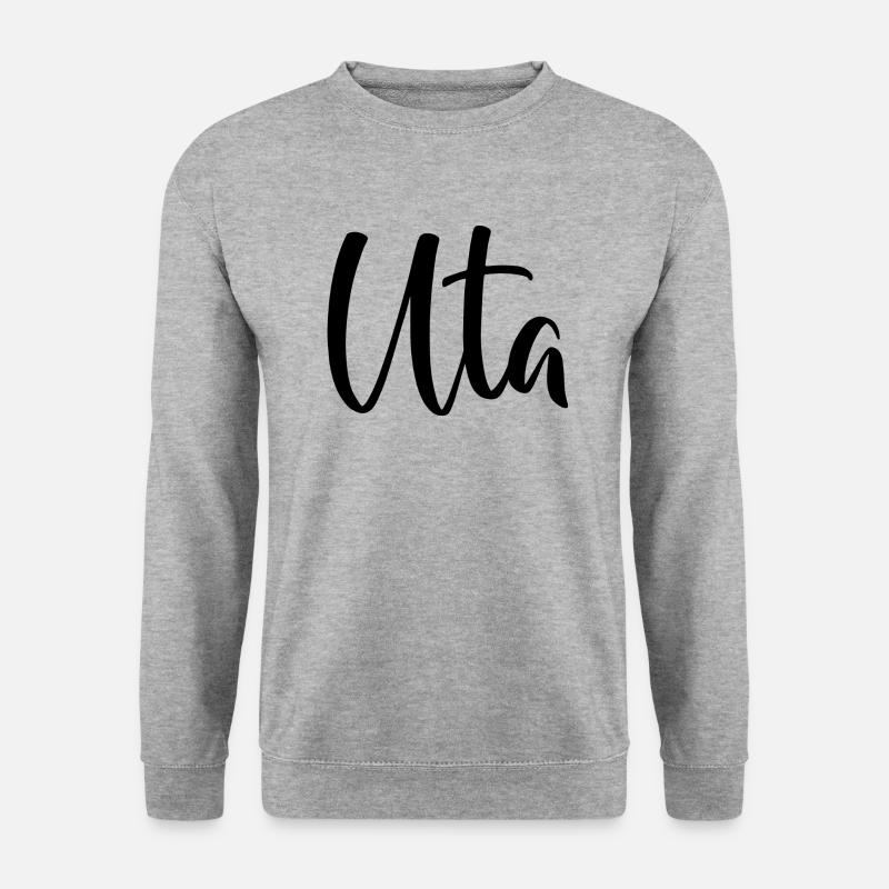 Name - Uta - Unisex Pullover - Weißgrau meliert