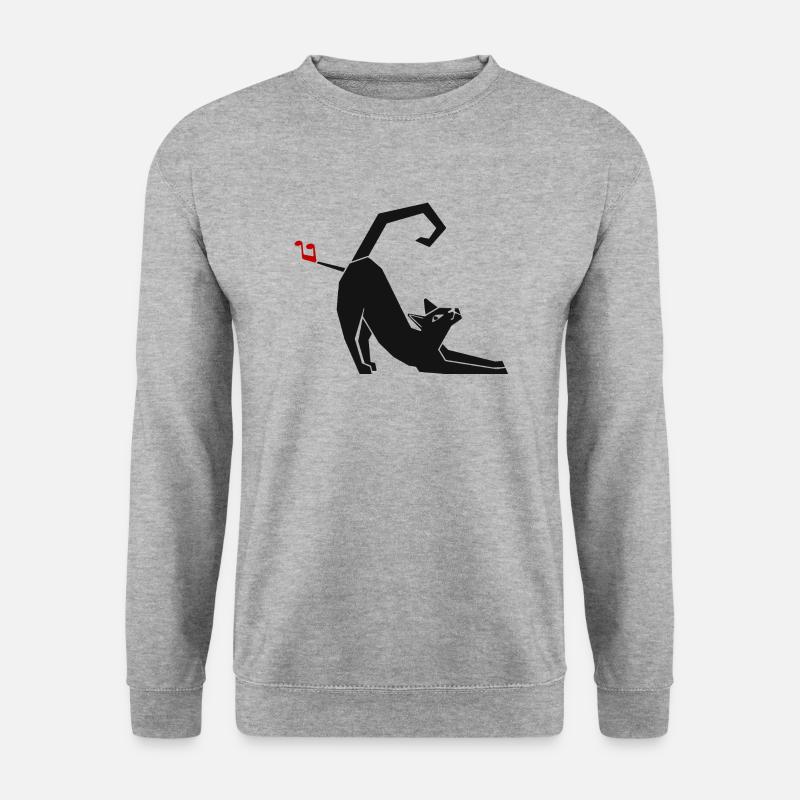 Furzende Katzen - Unisex Pullover - Weißgrau meliert