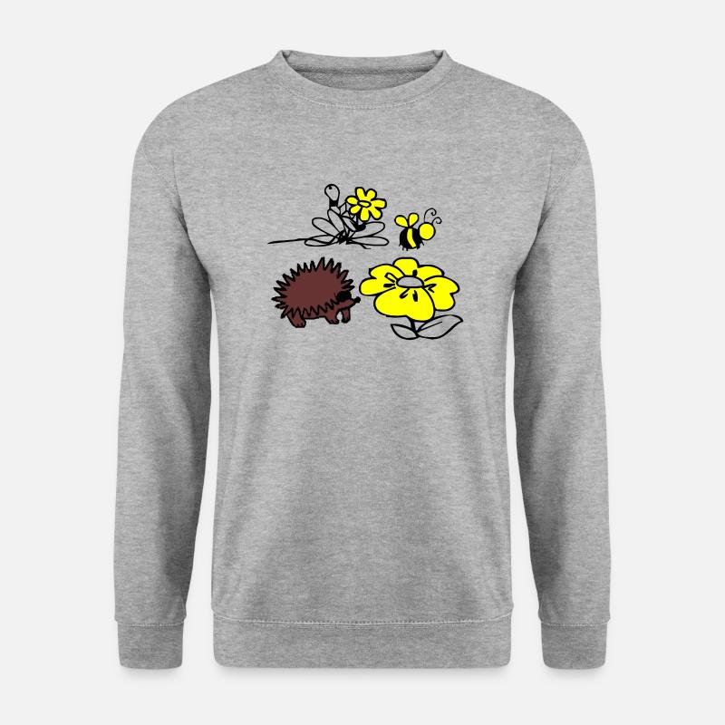 Sommer - Unisex Pullover - Weißgrau meliert