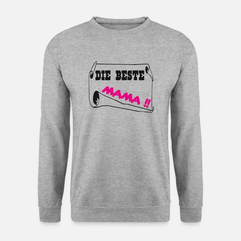 Die beste mama - Unisex Pullover - Weißgrau meliert