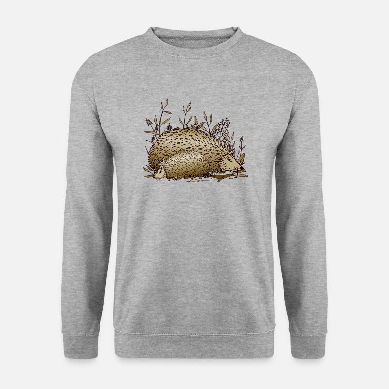 Igel - Unisex Pullover - Weißgrau meliert