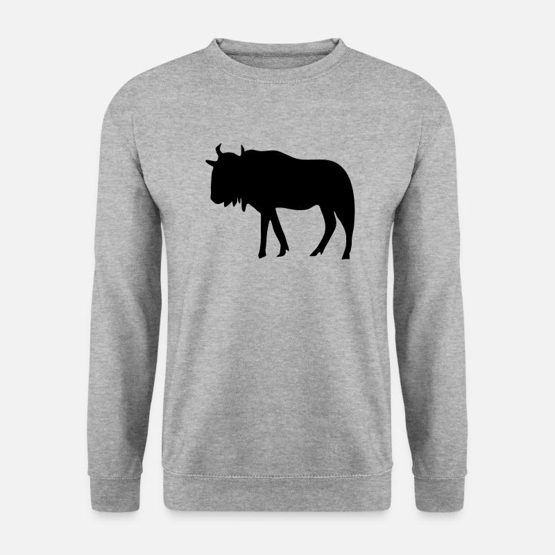 gnu, le bison - Sweat-shirt Unisexe - gris chiné