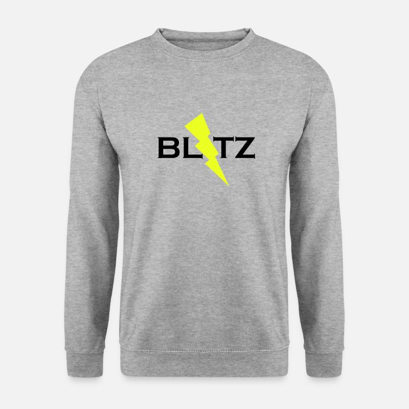 BLITZ - Unisex Pullover - Weißgrau meliert