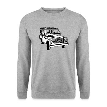 LR Landie Series illustration - Autonaut.com - Unisex Sweatshirt - salt & pepper - Front - Alina (178cm) & Michal (187cm)