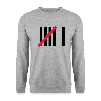 6 Anniversaire - Sweat-shirt Unisexe - gris chiné - Devant - Alina (178cm) & Michal (187cm)