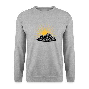 high mountain sun climber holiday vacation - Unisex Sweatshirt - salt & pepper - Front - Alina (178cm) & Michal (187cm)