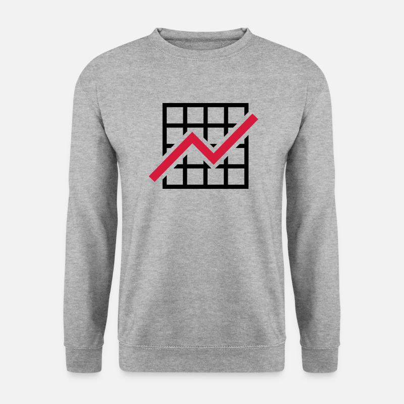 Diagramm - Unisex Pullover - Weißgrau meliert