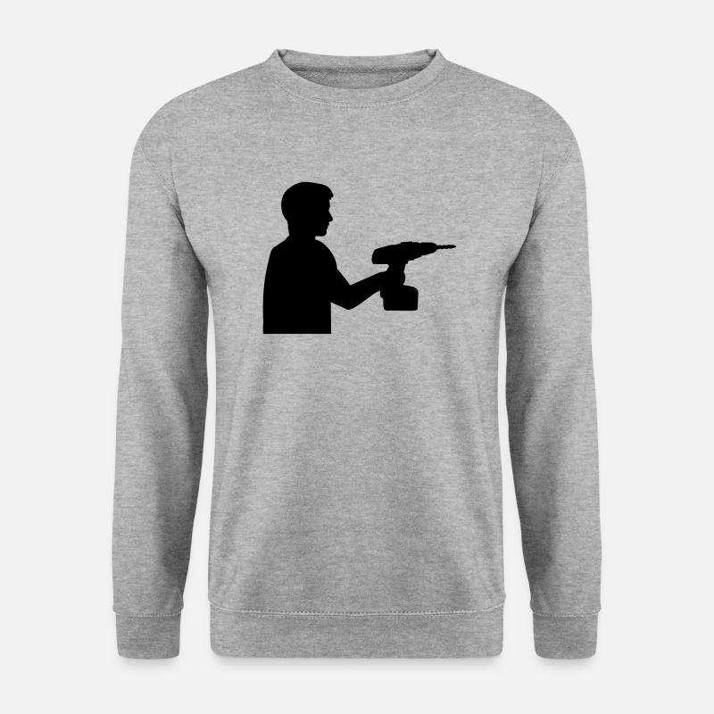 Handwerker - Unisex Pullover - Weißgrau meliert