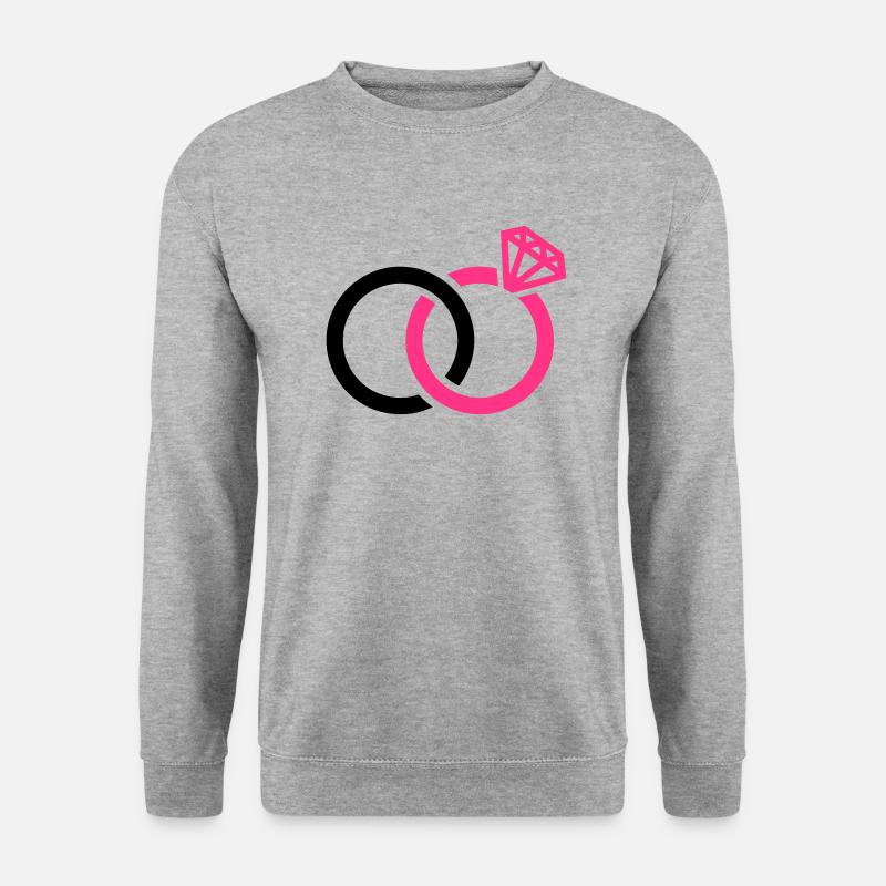 Ringe - Unisex Pullover - Weißgrau meliert