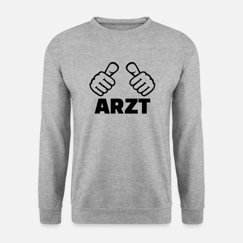 Arzt - Unisex Pullover - Weißgrau meliert