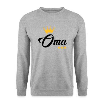 Grandma Gran Oma Grand-Mère Grand Mere - Unisex Sweatshirt - salt & pepper - Front - Alina (178cm) & Michal (187cm)