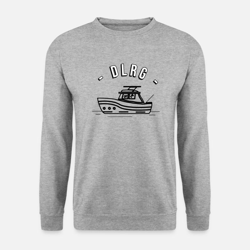 DLRG Motor Boot Seerettung - Unisex Pullover - Weißgrau meliert