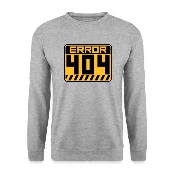 Avertissement d’erreur 404 Shield - Sweat-shirt Unisexe - gris chiné - Devant - Alina (178cm) & Michal (187cm)