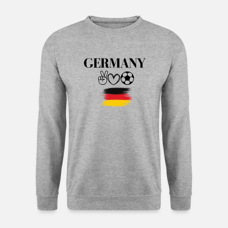 Germany Deutschland Fußball - Unisex Pullover - Weißgrau meliert