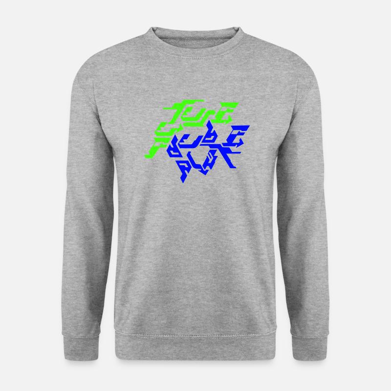 Future Dubplate v004 2col - Unisex Pullover - Weißgrau meliert