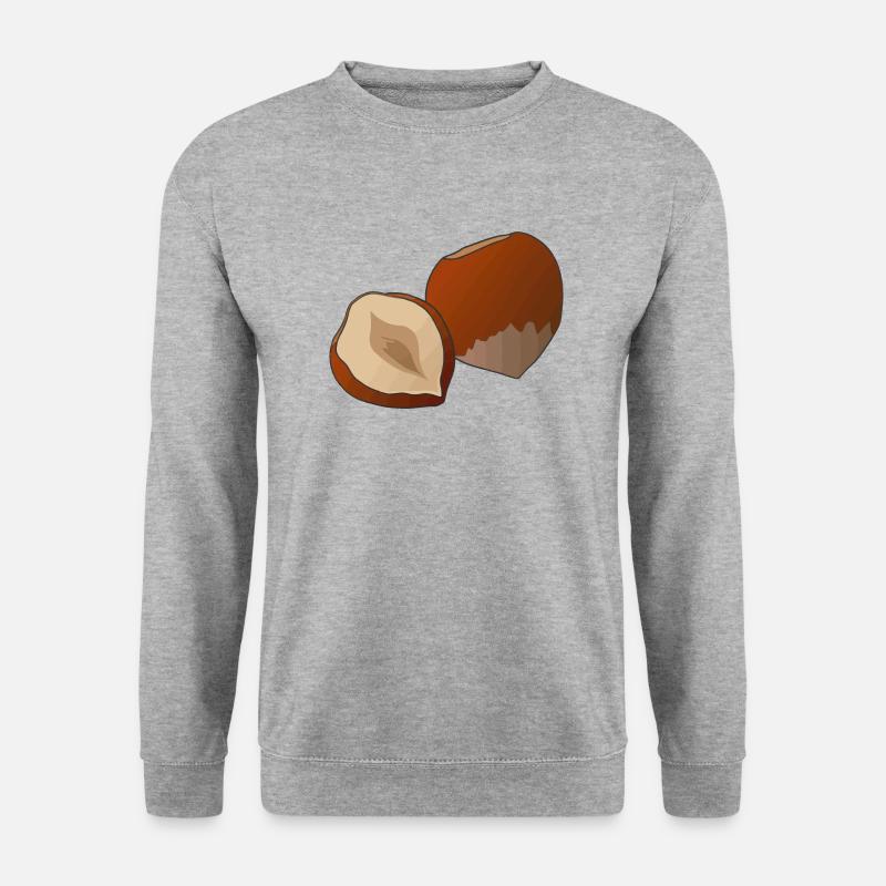 Haselnuss - Unisex Pullover - Weißgrau meliert
