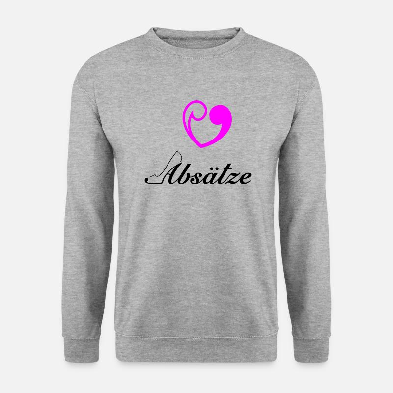 Absätze - Unisex Pullover - Weißgrau meliert