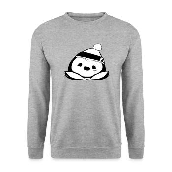 Sloth Christmas Cute Sloths Vector 1 - Unisex Sweatshirt - salt & pepper - Front - Alina (178cm) & Michal (187cm)