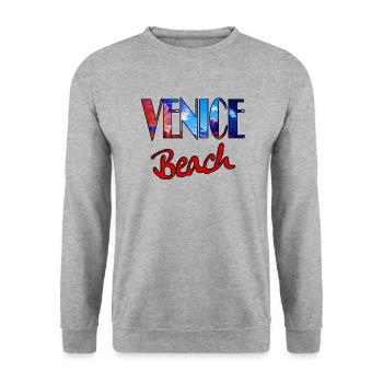 Sunset Beach Vibes - Unisex Sweatshirt - salt & pepper - Front - Alina (178cm) & Michal (187cm)