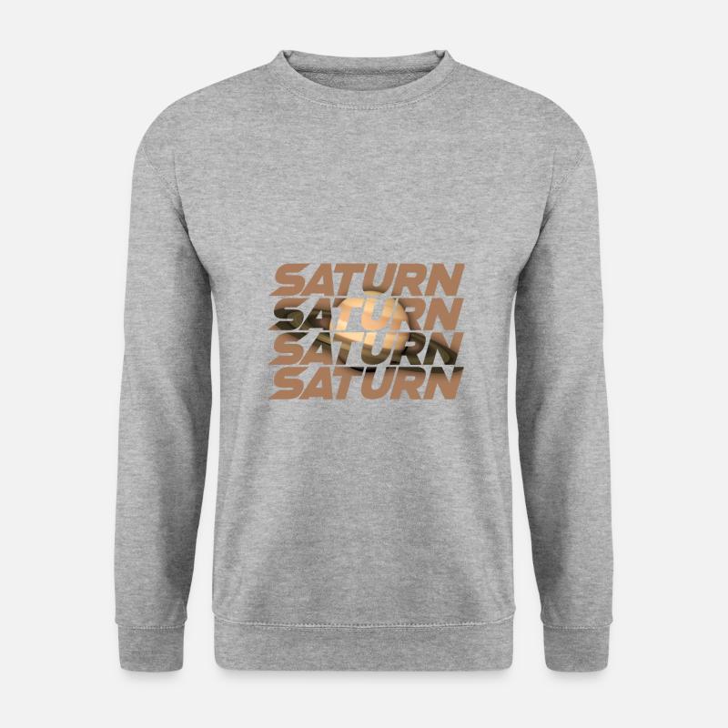 Saturn Design - Unisex Pullover - Weißgrau meliert