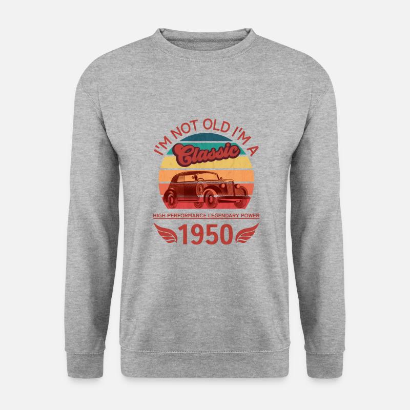 Ich bin nicht alt - Unisex Pullover - Weißgrau meliert