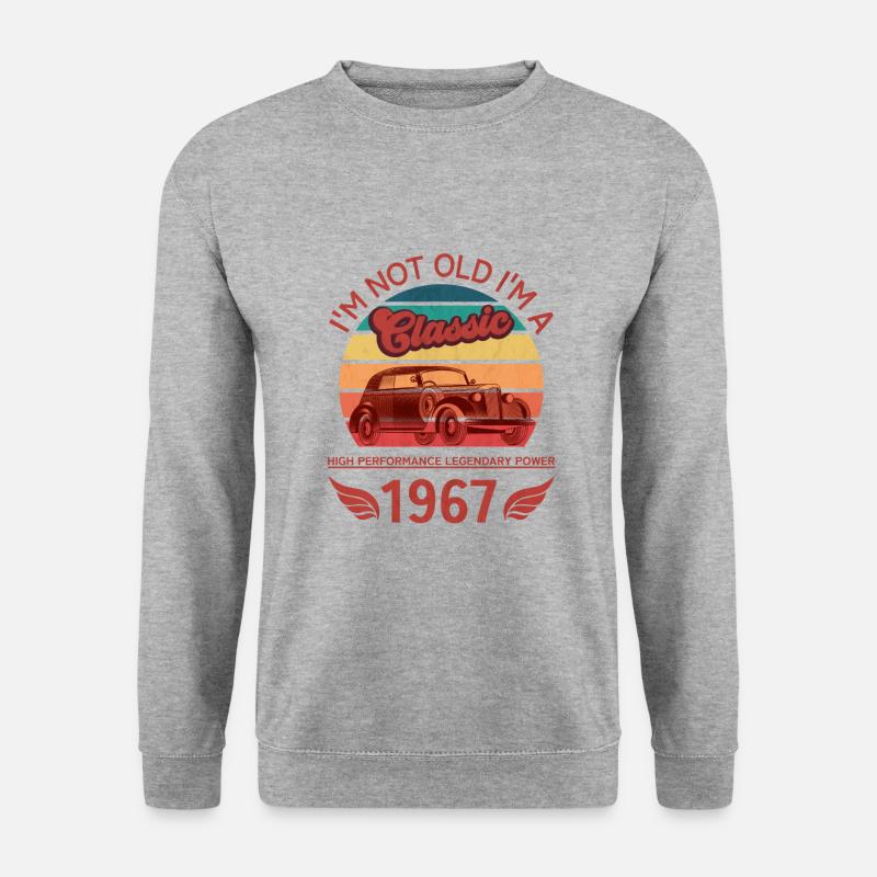 Ich bin nicht alt - Unisex Pullover - Weißgrau meliert