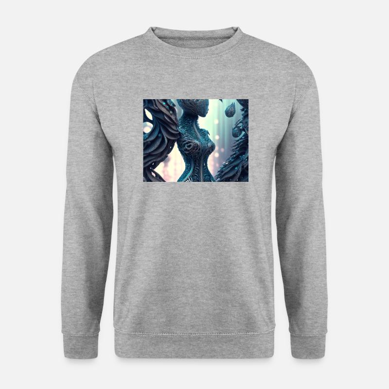 Baum Frau - Unisex Pullover - Weißgrau meliert