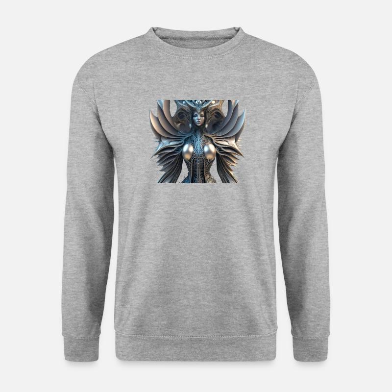 Eiserne Jungfrau - Unisex Pullover - Weißgrau meliert