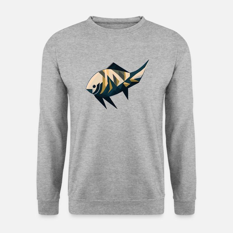 Minimalistic Fish - Unisex Sweatshirt - salt & pepper