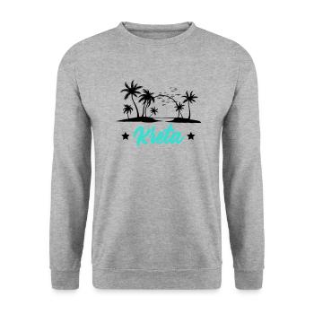 Crete - Unisex Sweatshirt - salt & pepper - Front - Alina (178cm) & Michal (187cm)