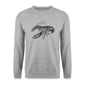 Meerestiere - Unisex Pullover - Weißgrau meliert - Vorne - Alina (178cm) & Michal (187cm)