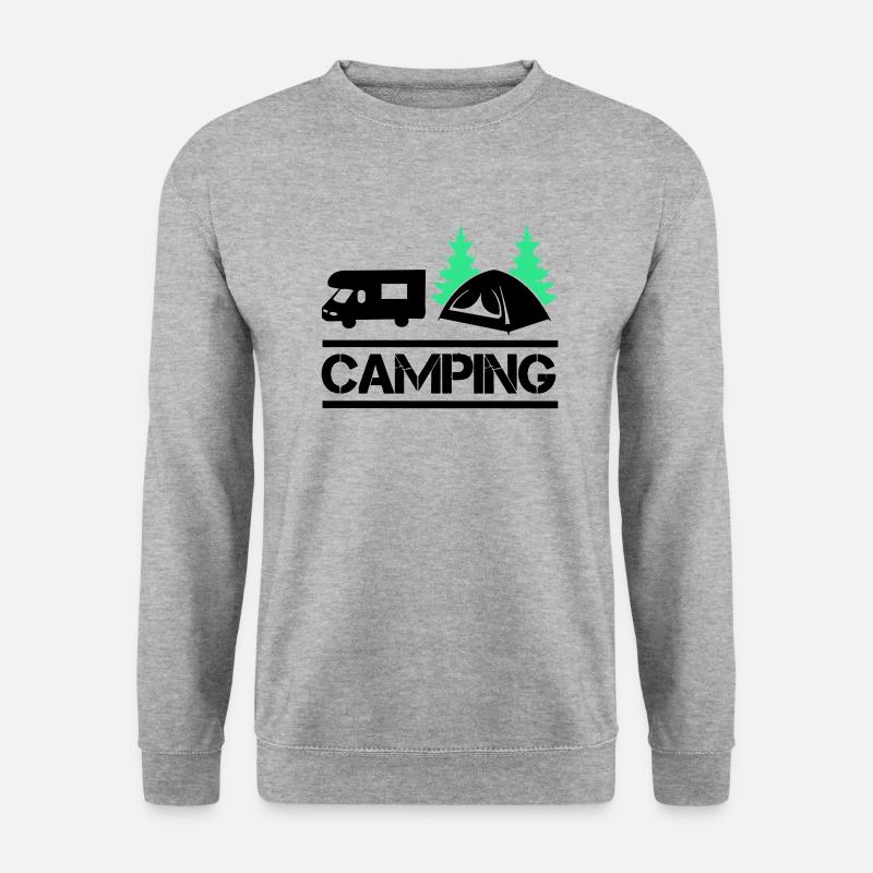 camping 02 - Unisex Pullover - Weißgrau meliert