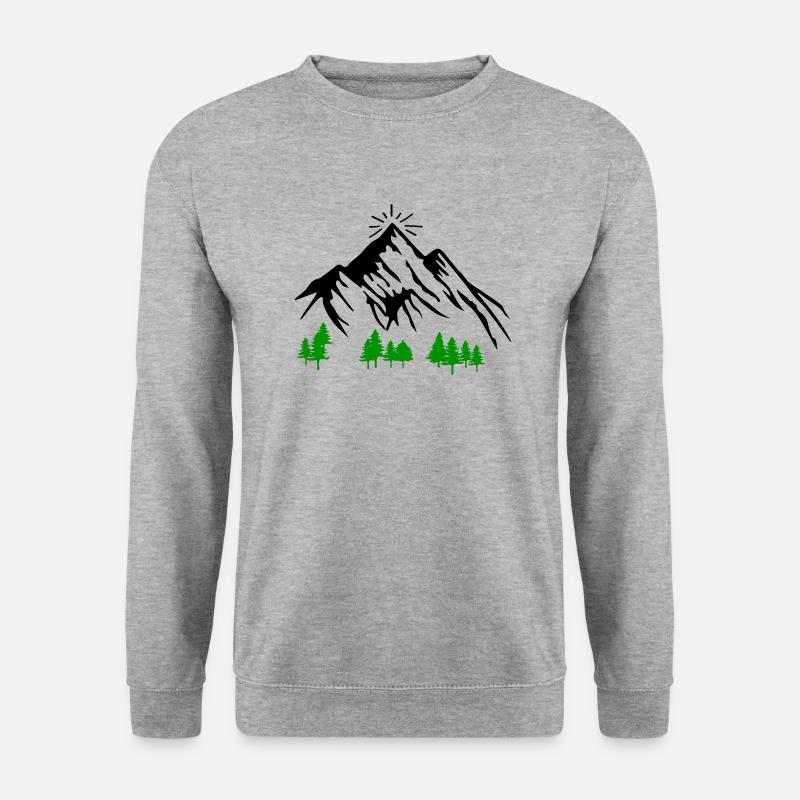 berge natur - Unisex Pullover - Weißgrau meliert