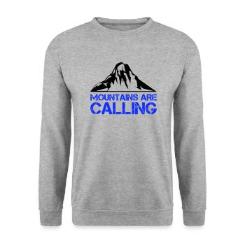 Montagnes Montagnes - Sweat-shirt Unisexe - gris chiné - Devant - Alina (178cm) & Michal (187cm)