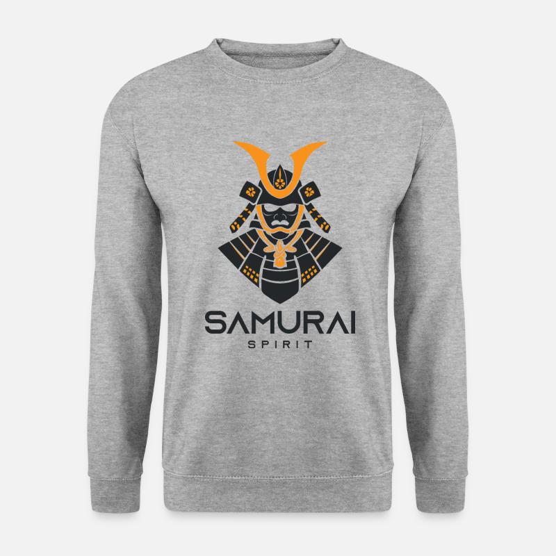 Samurai Spirit - Unisex Pullover - Weißgrau meliert