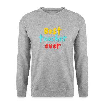 Meilleur professeur de tous les temps - Sweat-shirt Unisexe - gris chiné - Devant - Alina (178cm) & Michal (187cm)