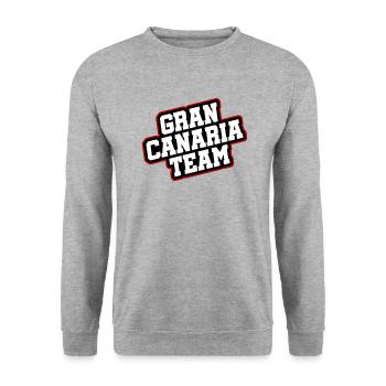 L’équipe de Gran Canaria - Sweat-shirt Unisexe - gris chiné - Devant - Alina (178cm) & Michal (187cm)