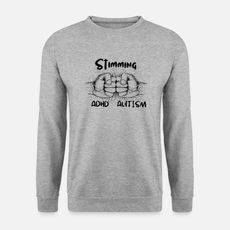 Stimming ADHD ADHS Autismus Autism Meme Autismus - Unisex Pullover - Weißgrau meliert